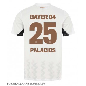 Bayer Leverkusen Exequiel Palacios #25 Replik Auswärtstrikot 2024-25 Kurzarm